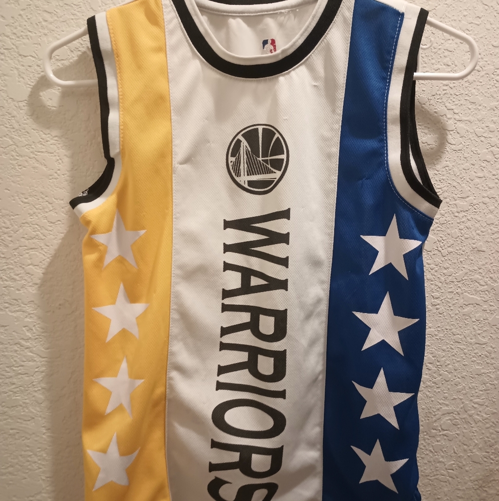 Champion Warriors Blue and Yellow NBA Jersey